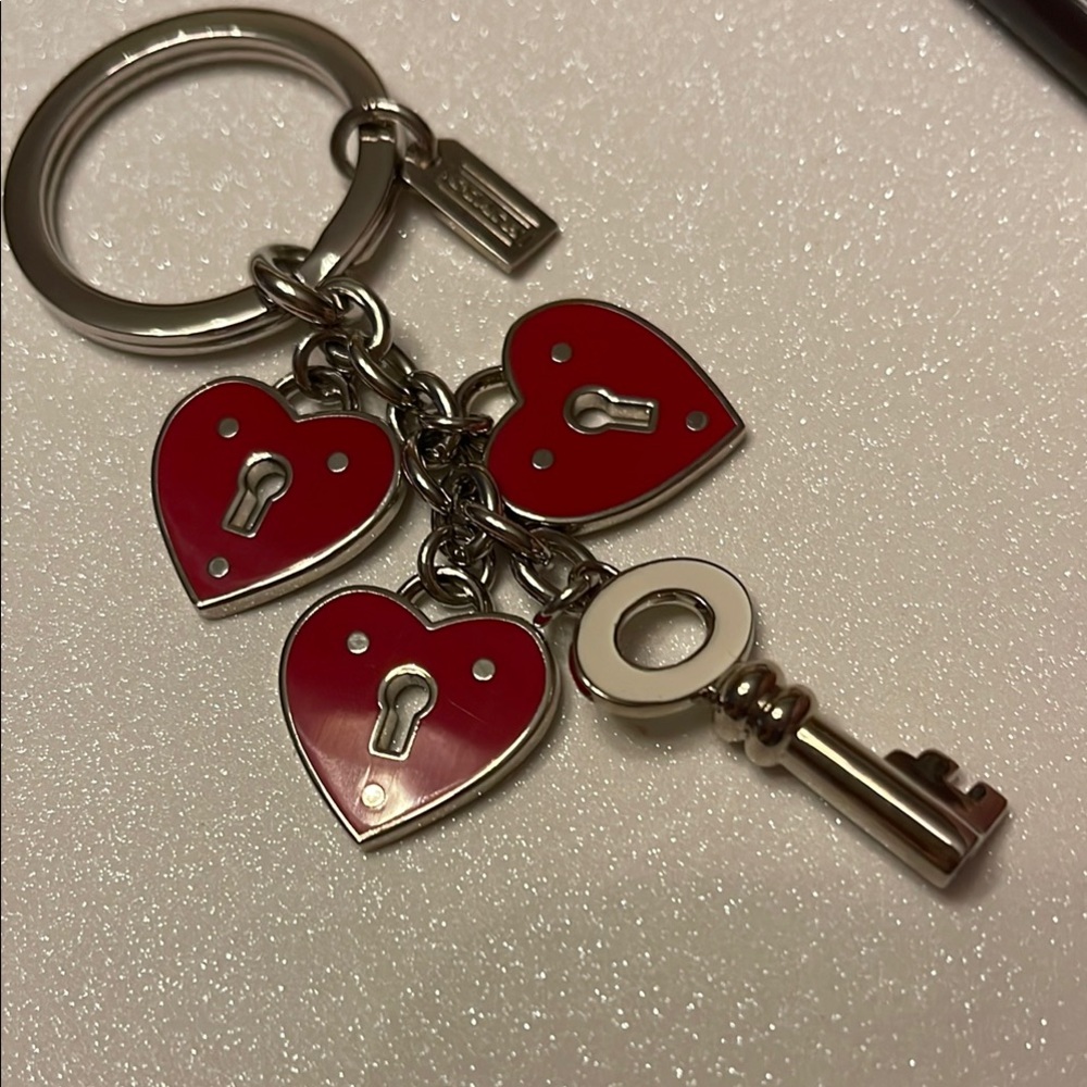 Coach Red Heart Keychain - Picture 2 of 7